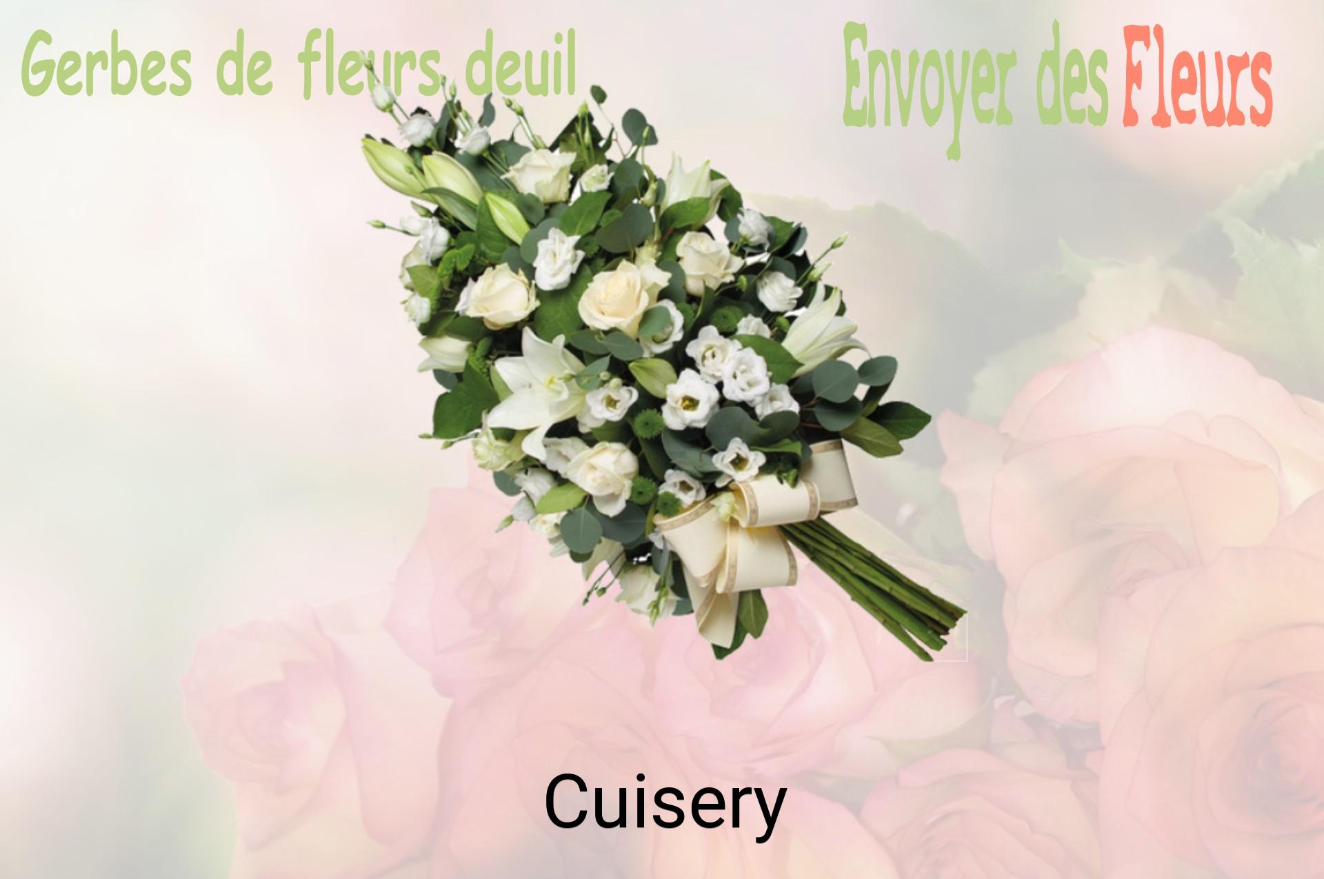 Gerbe de fleurs de deuil livrée à Cuisery